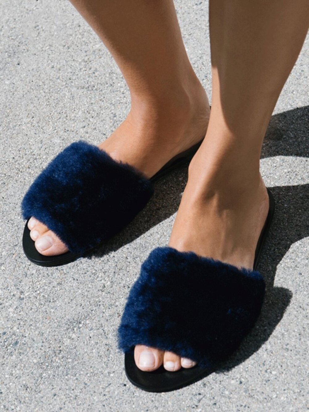 Loeffler Randall Isabel Shearling Fur Slides